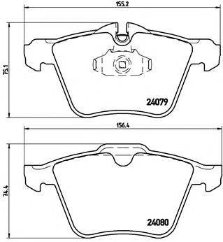 BREMBO P 36 027 - fékbetét JAGUAR