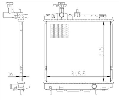 NRF 550022 - Vízhűtő (Hűtőradiátor) MITSUBISHI