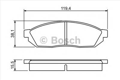 BOSCH 0 986 494 208 - fékbetét MARUTI SUZUKI