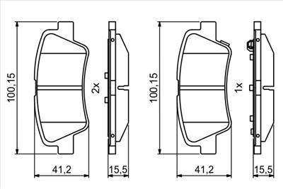 BOSCH 0 986 494 768 - fékbetét HYUNDAI KIA SSANGYONG