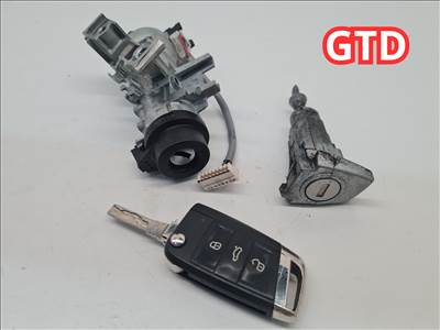 Volkswagen Golf VII GTD gyújtáskapcsoló zárhengerrel és kulccsal (35642) 5q0905865 1k0905851b