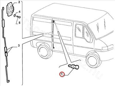 Tolóajtó felső zárütköző - Boxer Jumper Ducato - 1302526080  1302526080