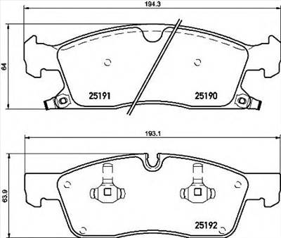 BREMBO P 37 015 - fékbetét DODGE JEEP