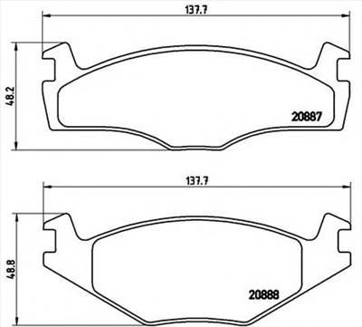 BREMBO P 85 024 - fékbetét SEAT VW