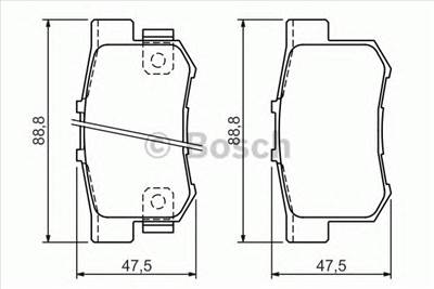 BOSCH 0 986 494 358 - fékbetét FIAT HONDA HONDA (DONGFENG)