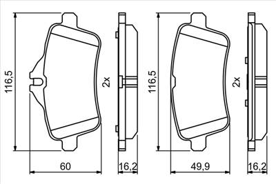 BOSCH 0 986 494 771 - fékbetét MERCEDES-BENZ