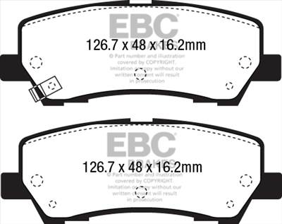EBC BRAKES DP43043R - fékbetétkészlet, tárcsafék FORD USA