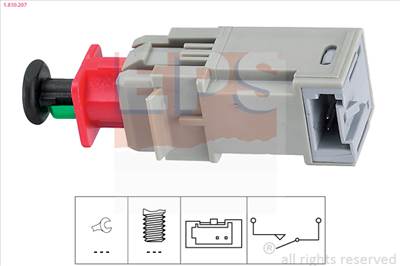EPS 1.810.207 - Kuplungpedál szenzor CADILLAC FIAT OPEL SAAB SUZUKI VAUXHALL