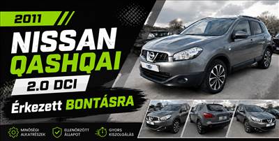 2011 Nissan Qashqai 2.0 Diesel, manuális - jobbkormányos jármű ÉRKEZETT BONTÁSRA! 