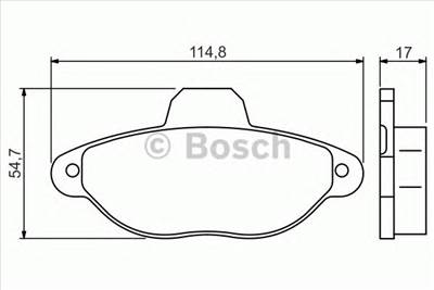 BOSCH 0 986 495 255 - fékbetét FIAT FORD LANCIA