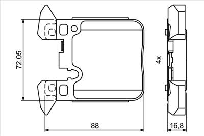 BOSCH 0 986 494 774 - fékbetét BMW