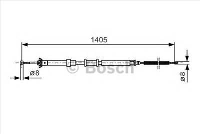 BOSCH 1 987 477 927 - Kézifék bowden FIAT
