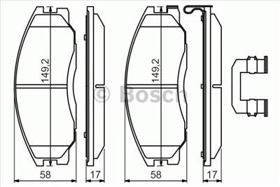 BOSCH 0 986 494 650 - fékbetét HYUNDAI SSANGYONG