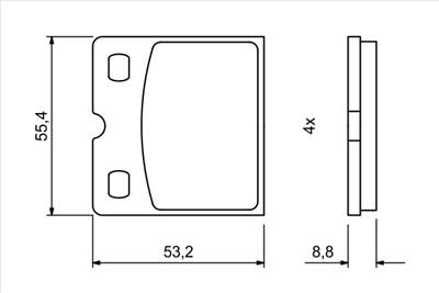 BOSCH 0 986 494 775 - fékbetét AUDI JAGUAR