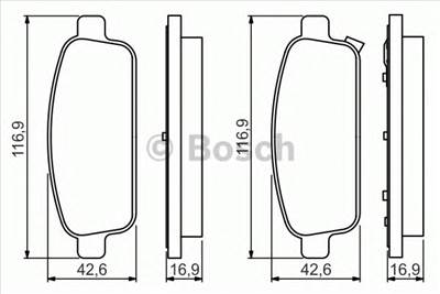 BOSCH 0 986 495 259 - fékbetét CHEVROLET HOLDEN OPEL VAUXHALL