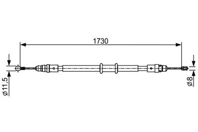 BOSCH 1 987 482 549 - Kézifék bowden RENAULT