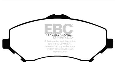 EBC BRAKES DP61798 - fékbetétkészlet, tárcsafék CHRYSLER DODGE FIAT JEEP