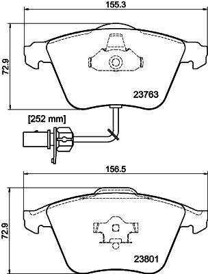 Fékbetét készlet MINTEX MDB2648 for AUDI, SEAT, SKODA, VW