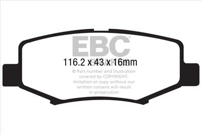 EBC BRAKES DP61799 - fékbetétkészlet, tárcsafék DODGE JEEP