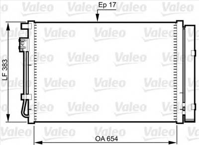 VALEO 814362 - klíma kondenzátor HYUNDAI KIA