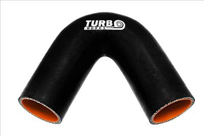 TURBOWORKS Pro szilikon könyökcső 135° fekete 60mm