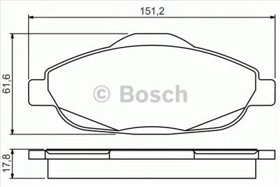 BOSCH 0 986 495 266 - fékbetét PEUGEOT