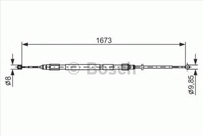BOSCH 1 987 477 947 - Kézifék bowden BMW BMW (BRILLIANCE)