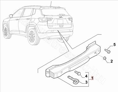 Hátsó lökhárító merevítő Compass - COMPASS - 52157277 -  - FIAT eredeti Eredeti új 52157277