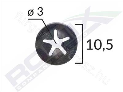 Lemez rögzítő  - GIULIA, GTV, RZ, SPIDER, 155, 156 - 16021 -  - RO_OE Utángyártott új 