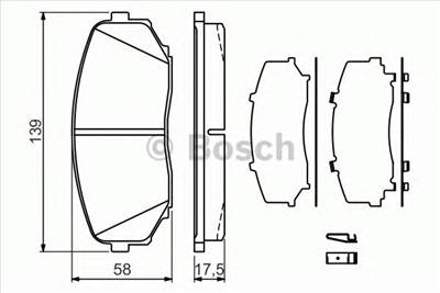 BOSCH 0 986 494 375 - fékbetét FORD USA MAZDA MITSUBISHI