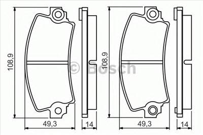 BOSCH 0 986 495 270 - fékbetét CITROËN DACIA PEUGEOT RENAULT