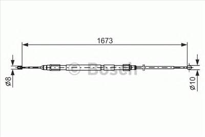 BOSCH 1 987 477 948 - Kézifék bowden BMW BMW (BRILLIANCE)