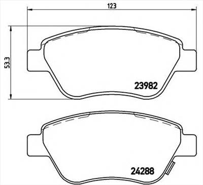 BREMBO P 59 051 - fékbetét FIAT GERMAN E-CARS OPEL VAUXHALL