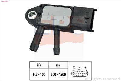 EPS 1.993.291 - Érzékelő, kipufogógáz-nyomás FIAT MERCEDES-BENZ NISSAN OPEL POLESTAR RENAULT SSANGYO
