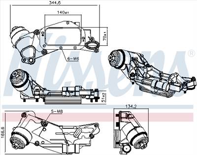 NISSENS 90930 - Olajhűtő, motorolaj ALFA ROMEO CHEVROLET FIAT OPEL SAAB VAUXHALL