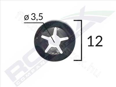 Lemez rögzítő  - GIULIA, GTV, RZ, SPIDER, 155, 156 - 16022, 14227774 -  - RO_OE Utángyártott új 14227774
