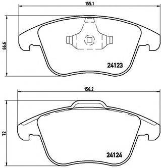 BREMBO P 44 020 - fékbetét LAND ROVER LAND ROVER (CHERY) MG MG (SAIC) ROEWE (SAIC)