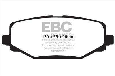 EBC BRAKES DP61889 - fékbetétkészlet, tárcsafék CHRYSLER FIAT