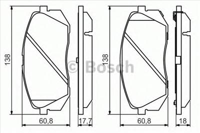 BOSCH 0 986 494 559 - fékbetét HYUNDAI HYUNDAI (BEIJING) KIA