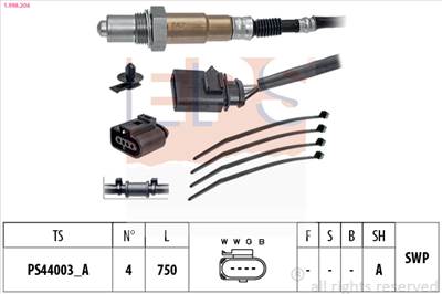 EPS 1.998.204 - lambdaszonda AUDI SEAT SKODA VW