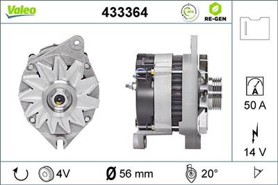 generátor VALEO 433364 for CITROËN, PEUGEOT, TALBOT, FIAT, …