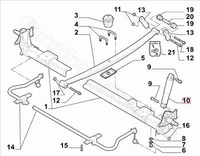 Lengéscsillapító hátsó - JUMPER, DUCATO, BOXER - 1355831080, 5206KP -  - FIAT eredeti Eredeti új 1355831080