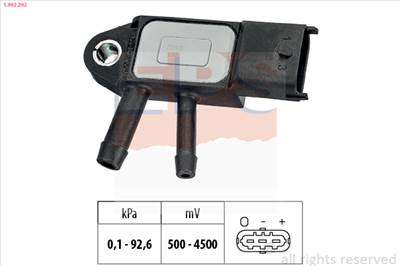 EPS 1.993.292 - Érzékelő, kipufogógáz-nyomás ALFA ROMEO CADILLAC CHRYSLER CITROËN FIAT FORD IVECO JE