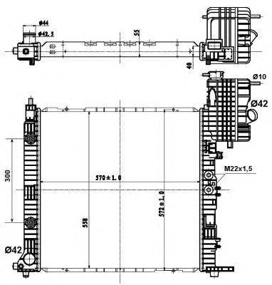 NRF 50581 - Vízhűtő (Hűtőradiátor) MERCEDES-BENZ