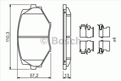 BOSCH 0 986 494 655 - fékbetét MAZDA