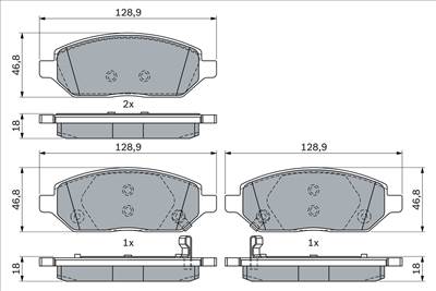 BOSCH 0 986 494 906 - fékbetétkészlet, tárcsafék OPEL VAUXHALL