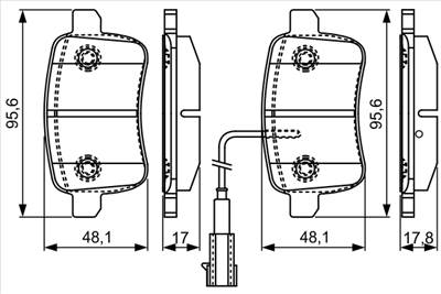 BOSCH 0 986 495 305 - fékbetét ALFA ROMEO