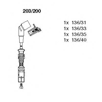 BREMI 203/200 - gyújtókábel szett BMW