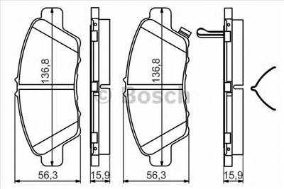 BOSCH 0 986 494 562 - fékbetét HONDA