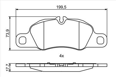 BOSCH 0 986 494 784 - fékbetét PORSCHE